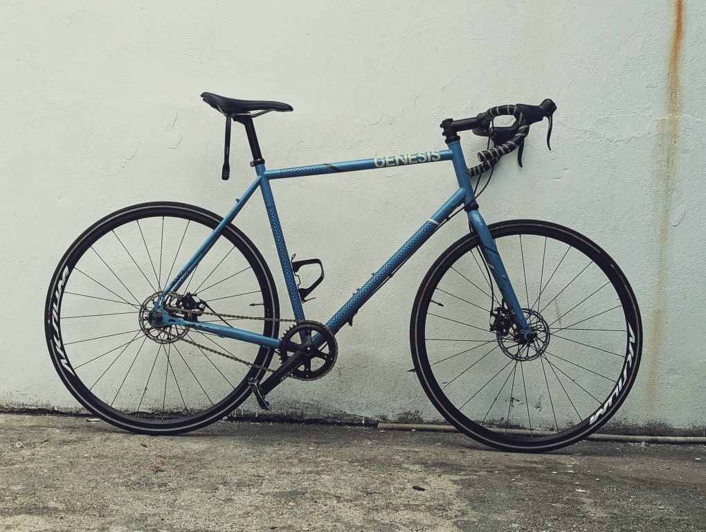 Sigle speed genesis otel fixie cadru L gravel  Chromoly mavic aksium