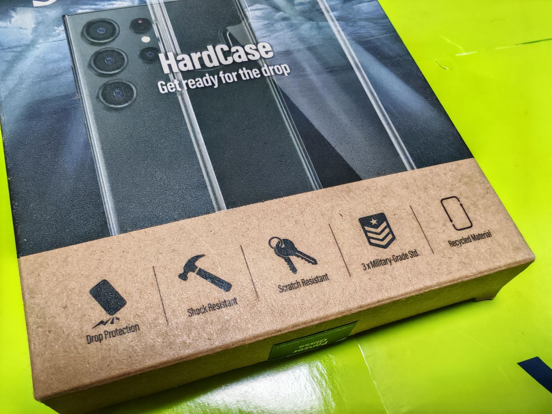 ЗАПЕЧАТАН PANZER glass s23 ultra HARD CASE YETTEL кейс Калъф