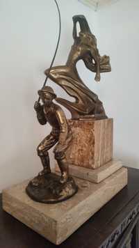 Statuie bronz masiv și marmura 35kgx56 cm