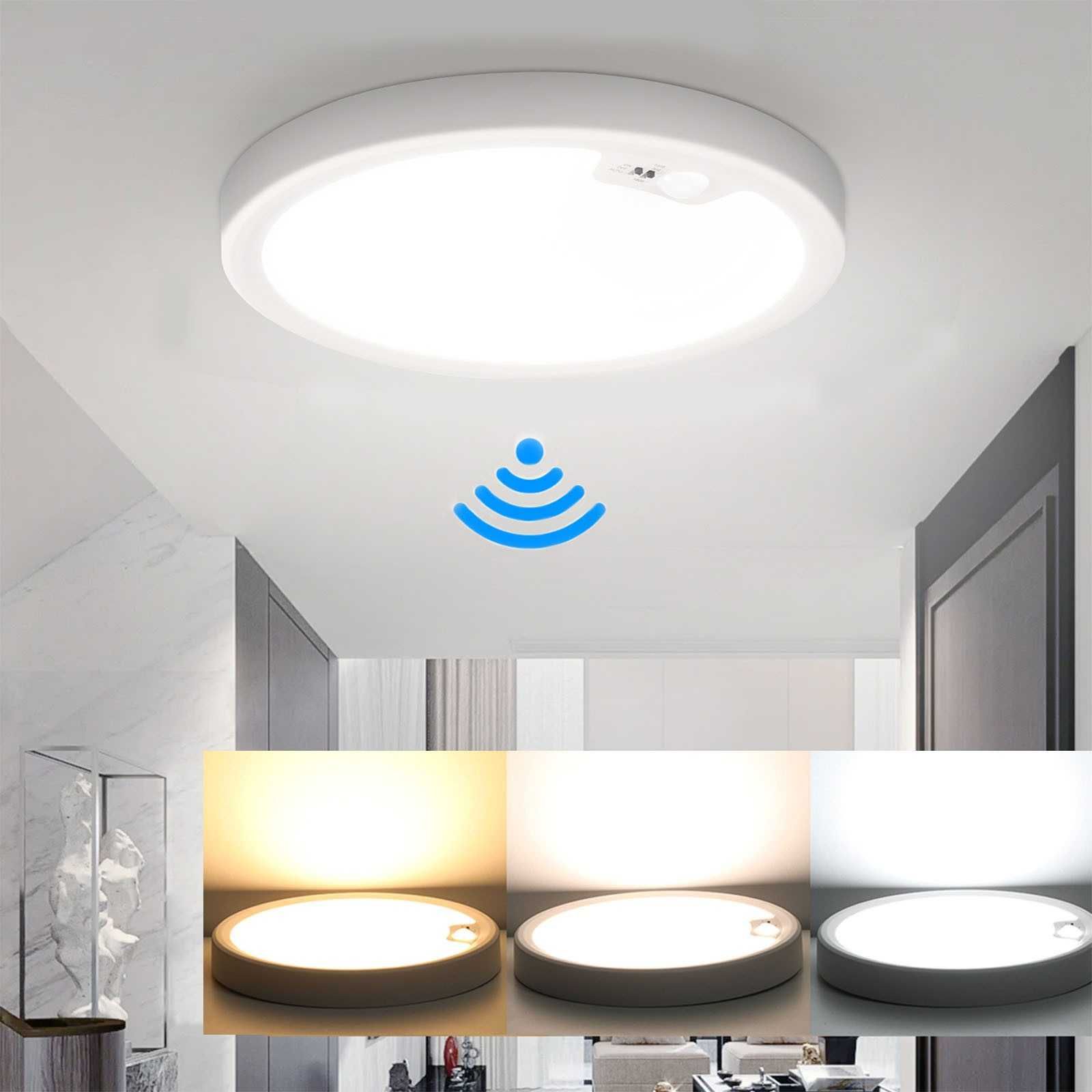 Aplică LED 10W cu senzor radar, lumină de exterior rotundă neagră 230V