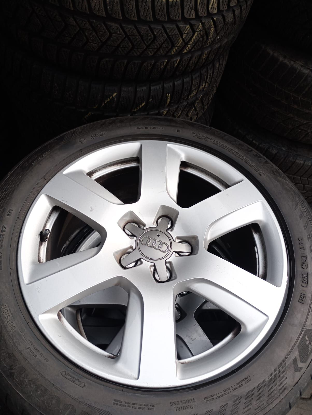 4jante 5x112 originale Audi A6 ănvelope vara 225/55/17 6mm  dot4122