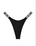 Victoria's Secret - Chiloti Tanga din Satin, Dantela cu pietre VS.