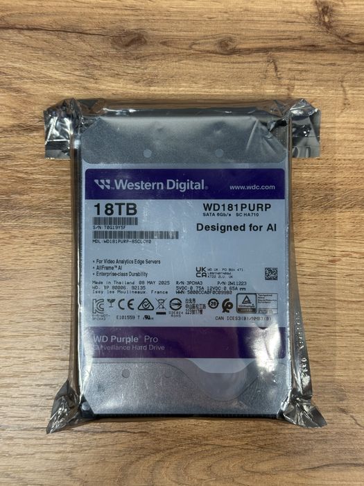 Жесткие диски | Western Digital 18Tb Purple Pro | Новые | Оригинал