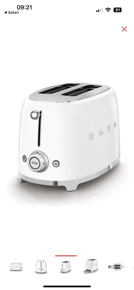 Тостер Smeg белый