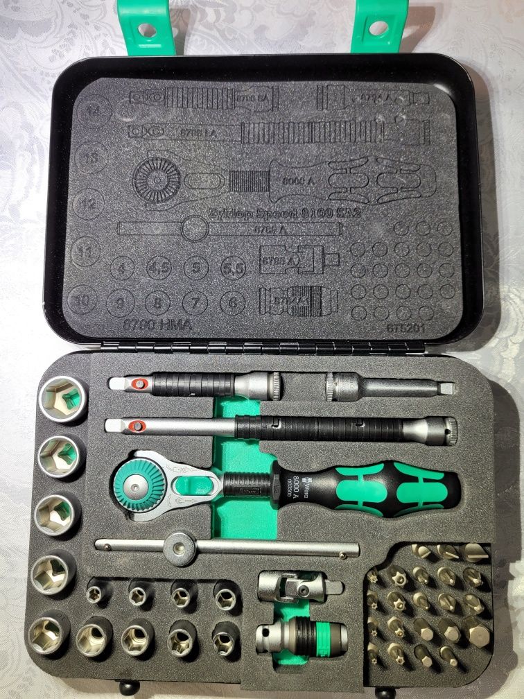 Trusa chei tubulare hexagonale 1/4" Zyklop Speed, 42-buc., WERA