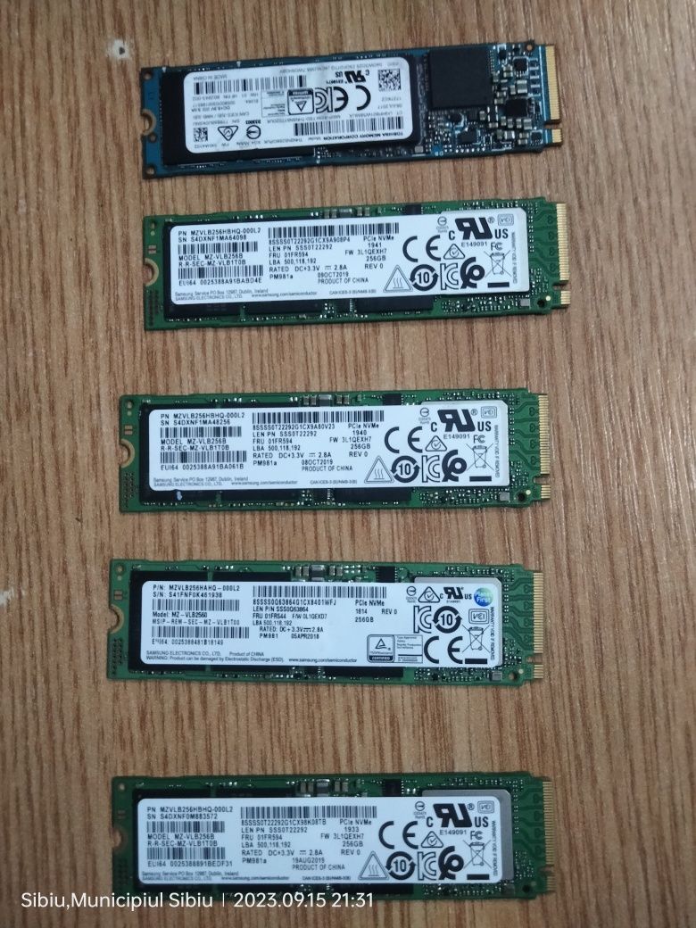 Ssd 256 gb nvme  lung