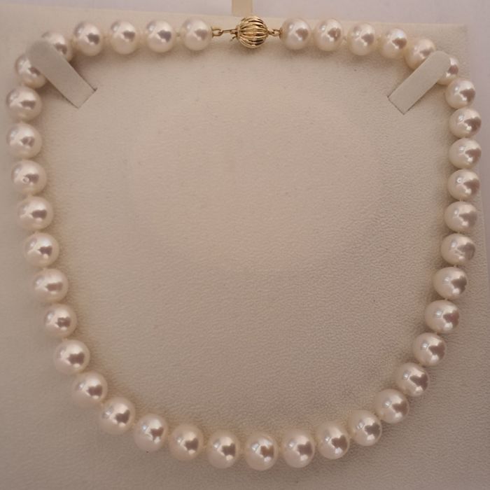 colier luxos perle naturale edison 11.5mm si aur 14k