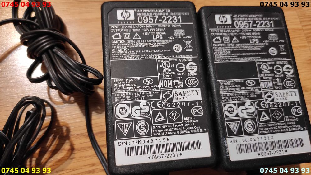 alimentatoare imprimanta hp de 16v 32v Modele 2286 2385 2231 2146 2166