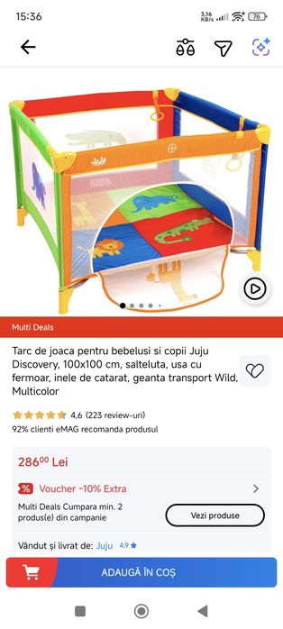 Țarc copii. In stare foarte buna, are și geanta lui..State foarte buna