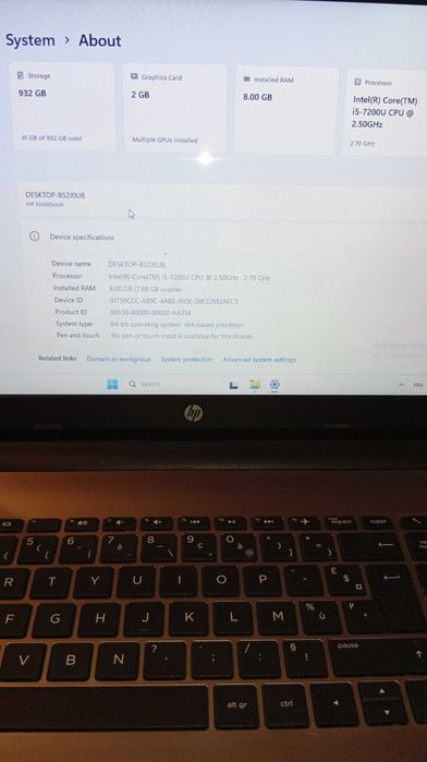 HP лаптоп 1TB 8GB.ram