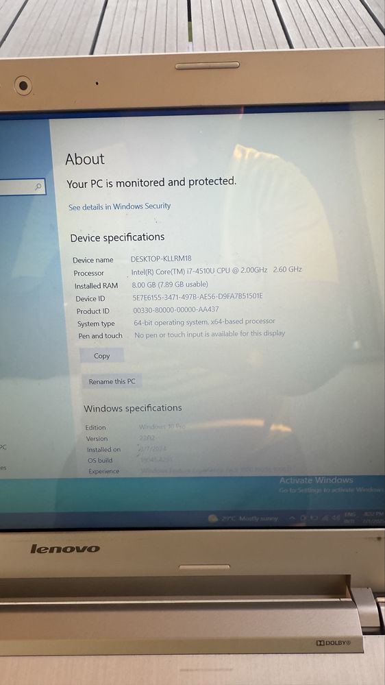 Laptop Lenovo Z50-70