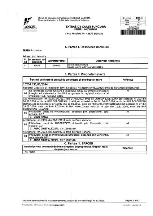 Vand 1.67 ha teren arabil in Municipiul Slobozia /8500euro-hectarul
