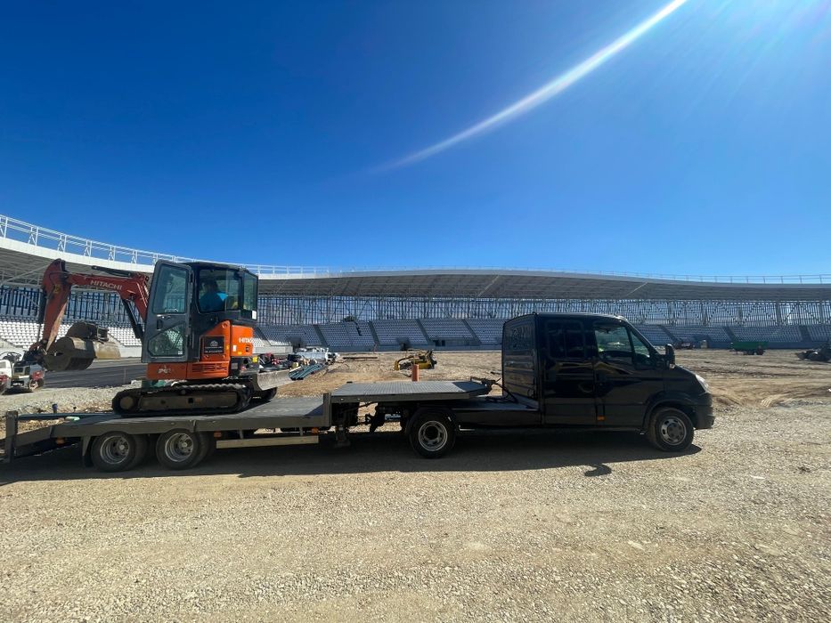 Tractări miniexcavator bobcat stivuitor cilindru compactor buldoexcava