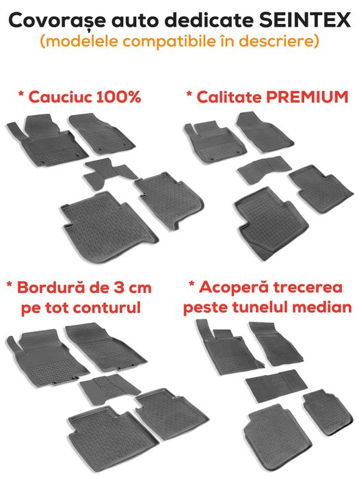 Covorase / Presuri auto dedicate - Tip Tavita - Cauciuc 100% - SEINTEX