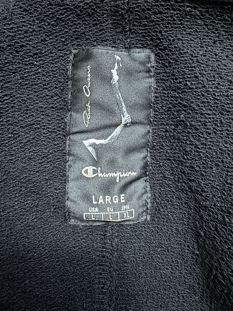 Rick owens x champion mountain hoodie