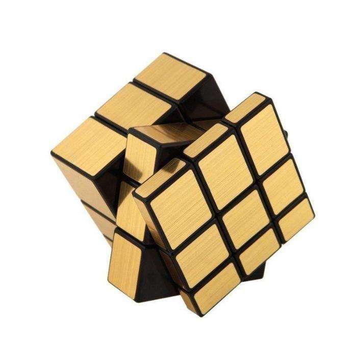 Cub Rubik 3x3x3 Mirror, auriu cu negru