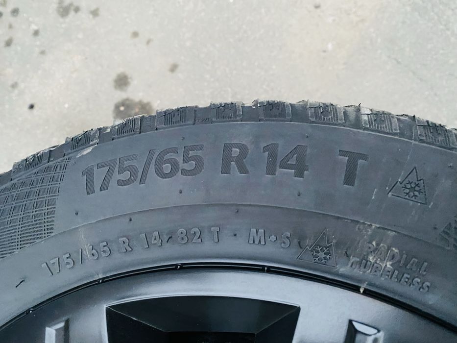 Jante 4x100 de tablă cu anvelope 175/65/14 de IARNĂ !!!