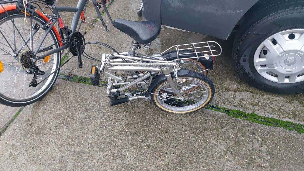 Сгъваем велосипед хром /никел топ модел!