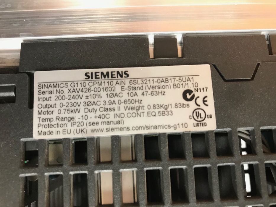 Честотен регулатор(инвертор) Siemens 0,75кw/220V