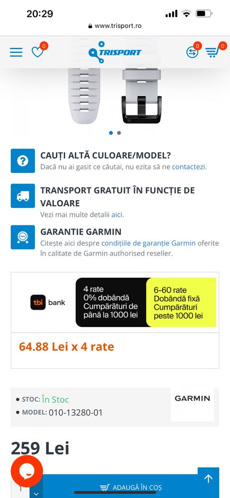 Vand curea Garmin Quickfit