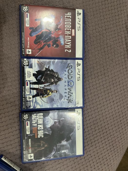 Продам диски на PS5. The last of us part 2, God of war Ragnarok и чп2