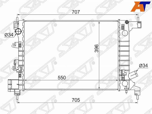 Радиатор Chevrolet Aveo