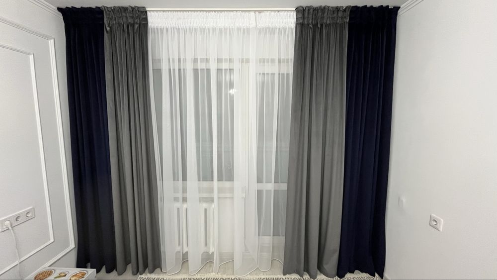 Велюр шторы комплект