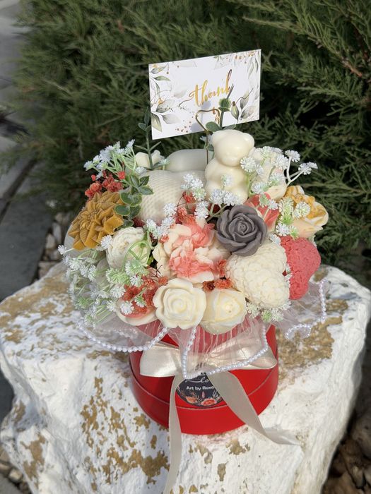 Buchet din ceară de soia parfumată – cadoul perfect, handmade!