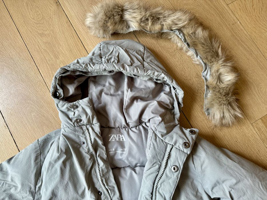 Детско зимно яке ZARA с пух и пера - 116см - 2бр