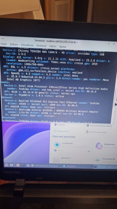 Vand laptop funcțional Toshiba Satellite