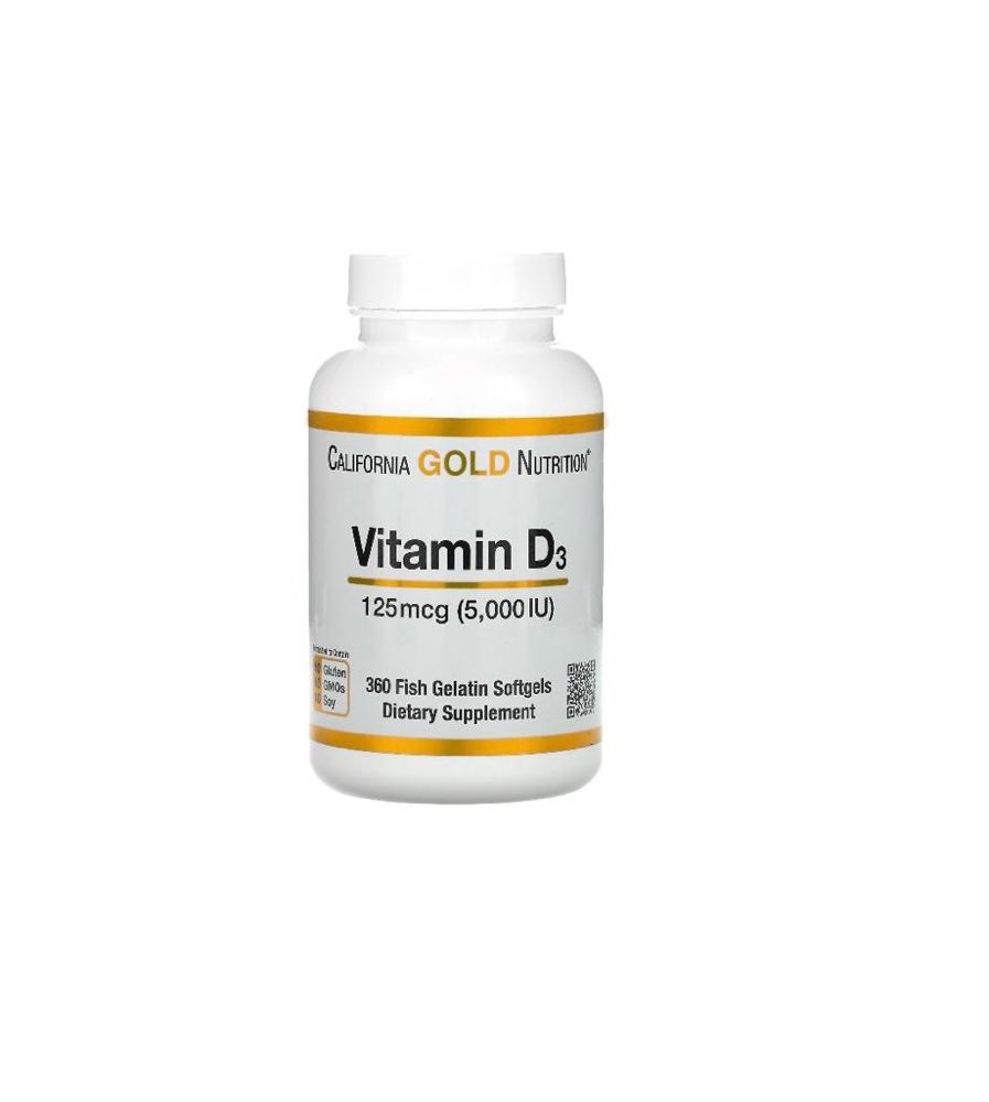 Витамин д3 5000 МЕ, 360 штук, на год, д3 для взрослых