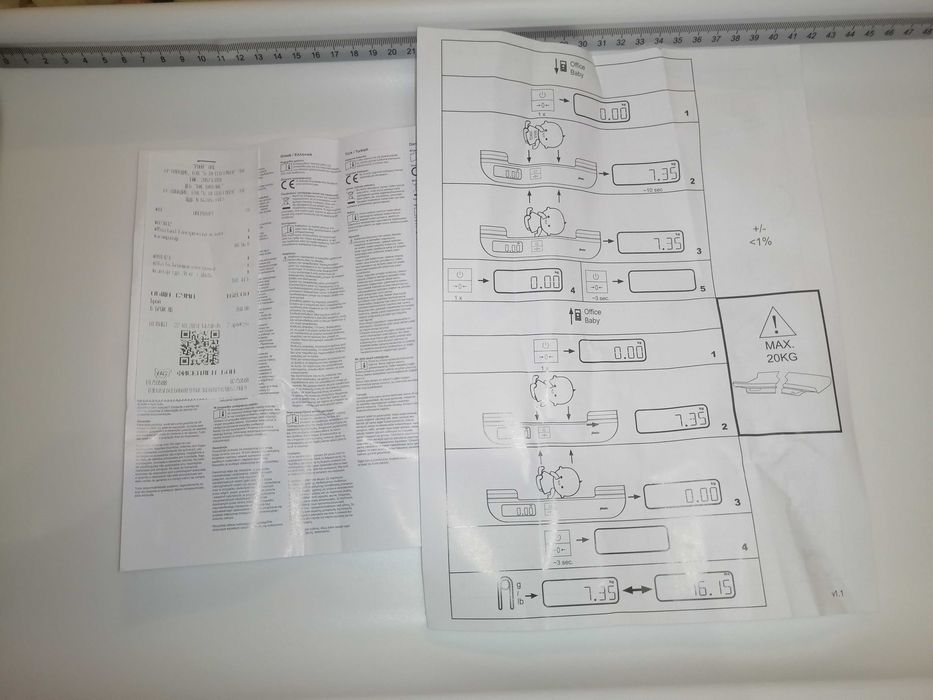 Електронна везна/кантар/ за бебета. Alecto BC10