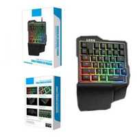 Геймърска клавиатура, Мини, За една ръка, RGB дъга, Ергономичен дизайн