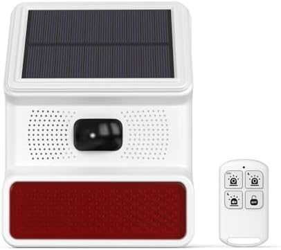 Нова Соларна аларма с светкавица и датчик за движение за двор градина