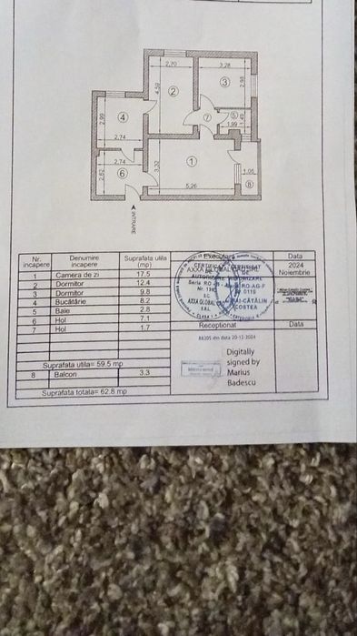 Vand  Apartament 3 Camere Trivale Etaj 2 Pret 79000Euro