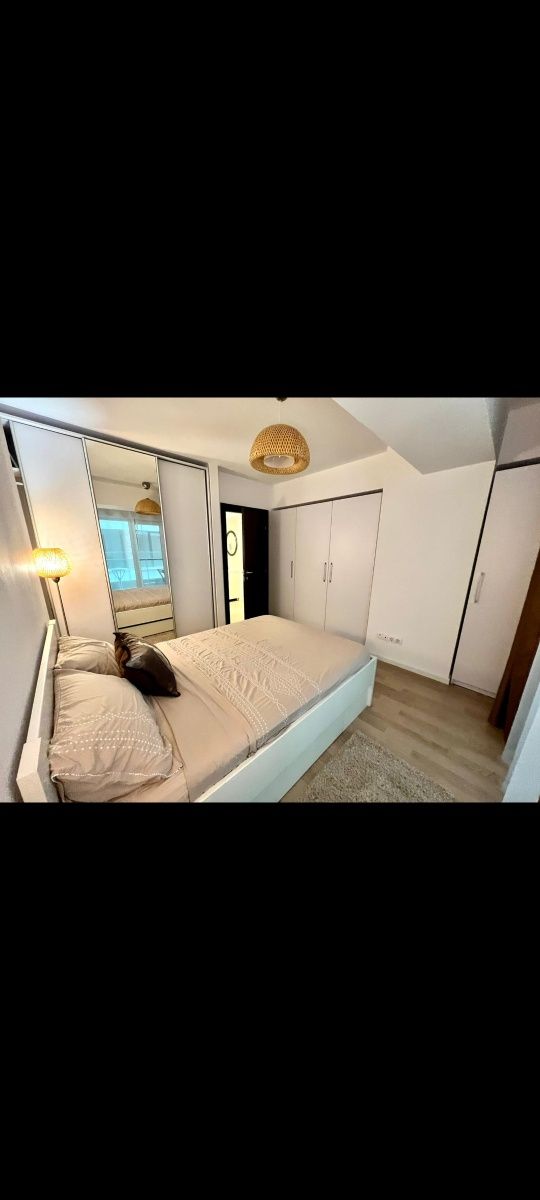 Set lustra și 2 lampadar ikea bambus