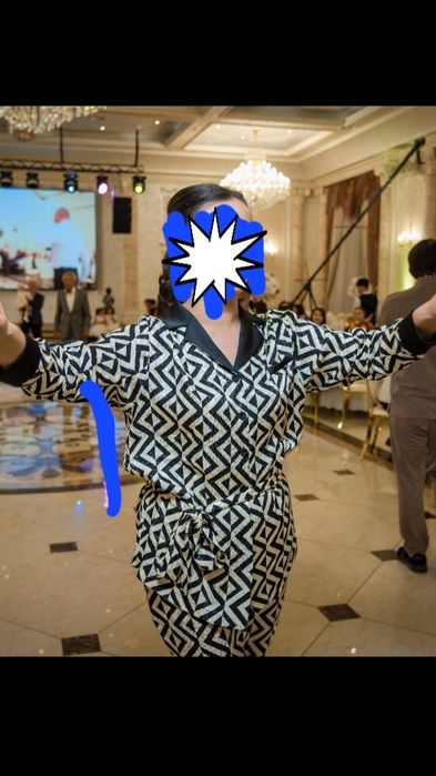 Костюм двойка, сатин. Турция. Одевали 1 раз на это мероприятие.