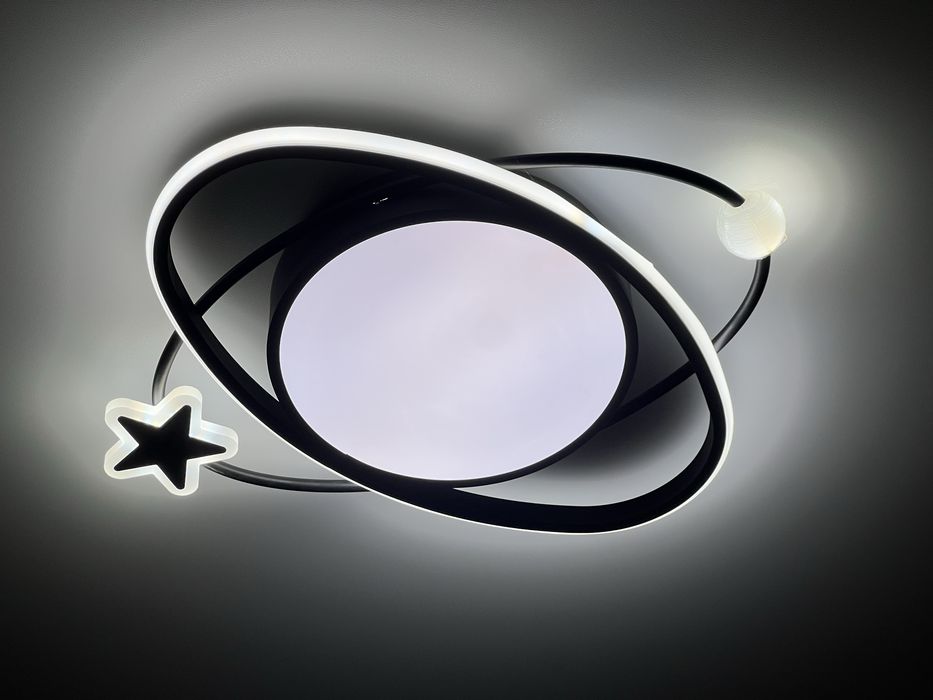 Люстра в детскую в тематике космоса и звезд