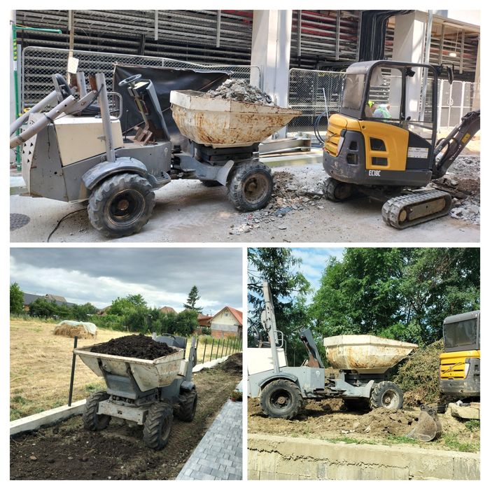 Excavator dumper bobcat de inchiriat