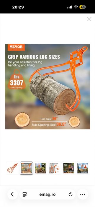 vand cleste pentru ridicat busteni vevor