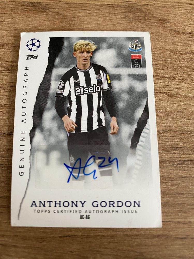Футболна карта с подпис на Anthony Gorbon