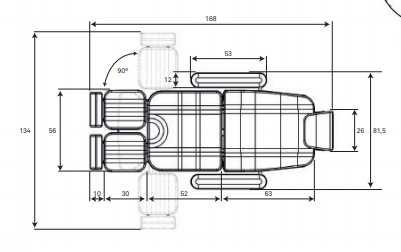 Стол за педикюр Plant (3 мотора) 168x56/81,5x54/128см-бърза доставка