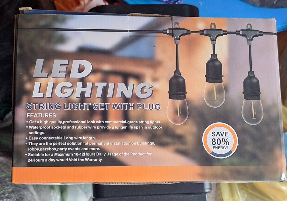 Ghirlanda luminoasa (instalatie becuri) exterior IP65 – 5 metri, 10 be