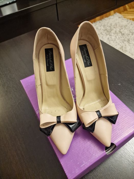 Stiletto Piele Naturala 39