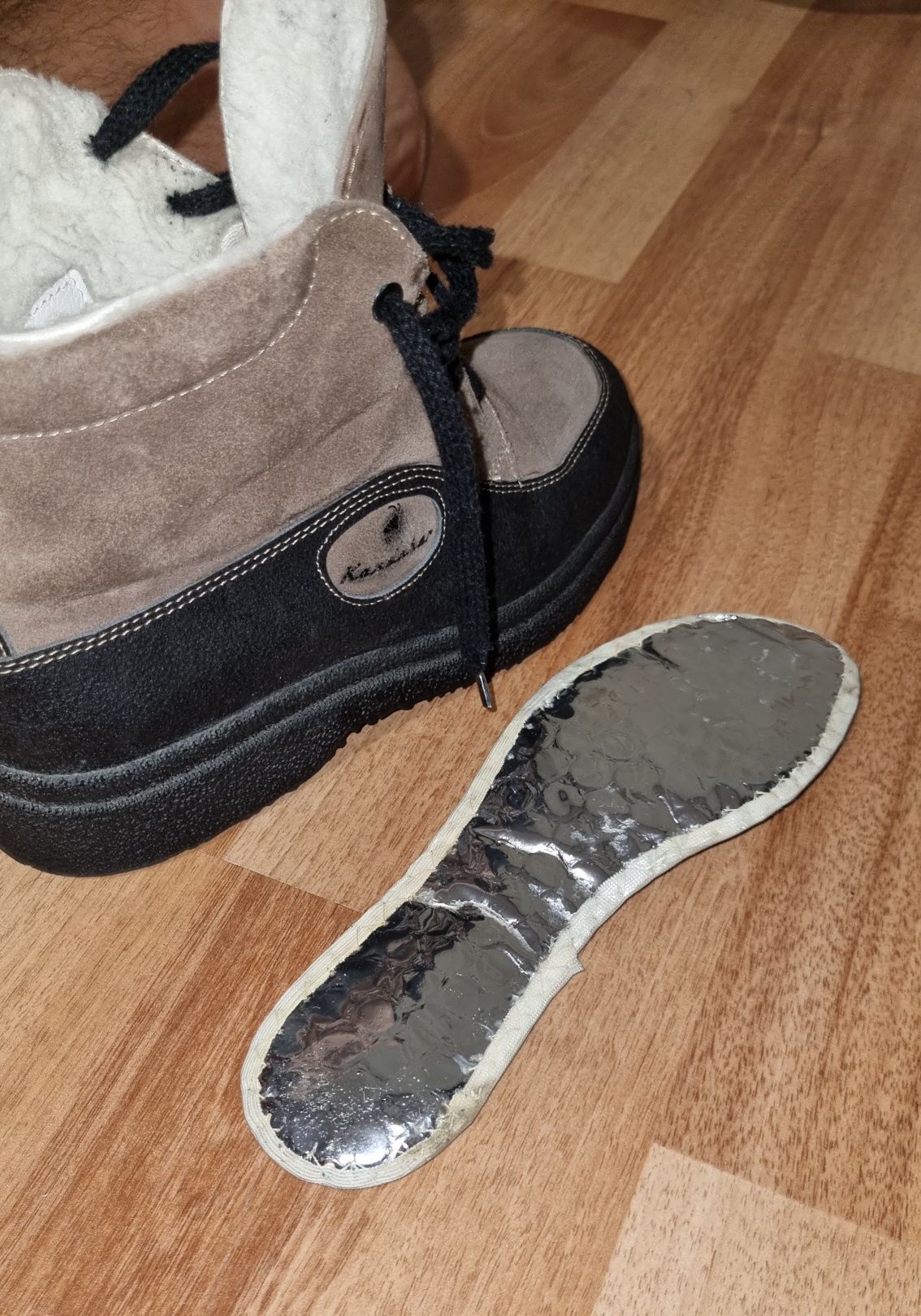 Pantofi / Ghete Kandahar Oslo Brown, Elveția, Piele, Lână - 36