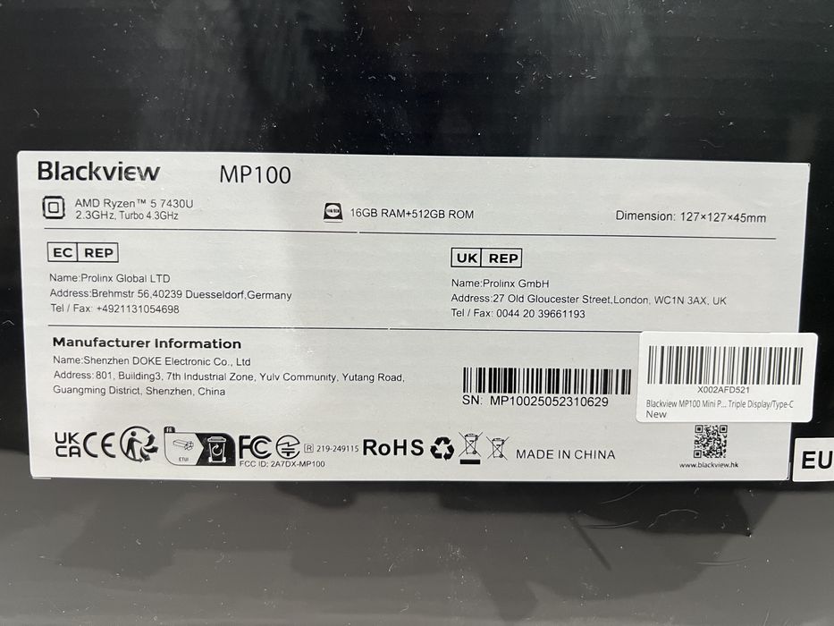 Blackview MP100 nou sigilar 16 gb ram 512 gb