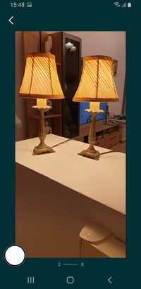 Pereche set 2 lampi veioze bronz vintage colectie Anglia 1940