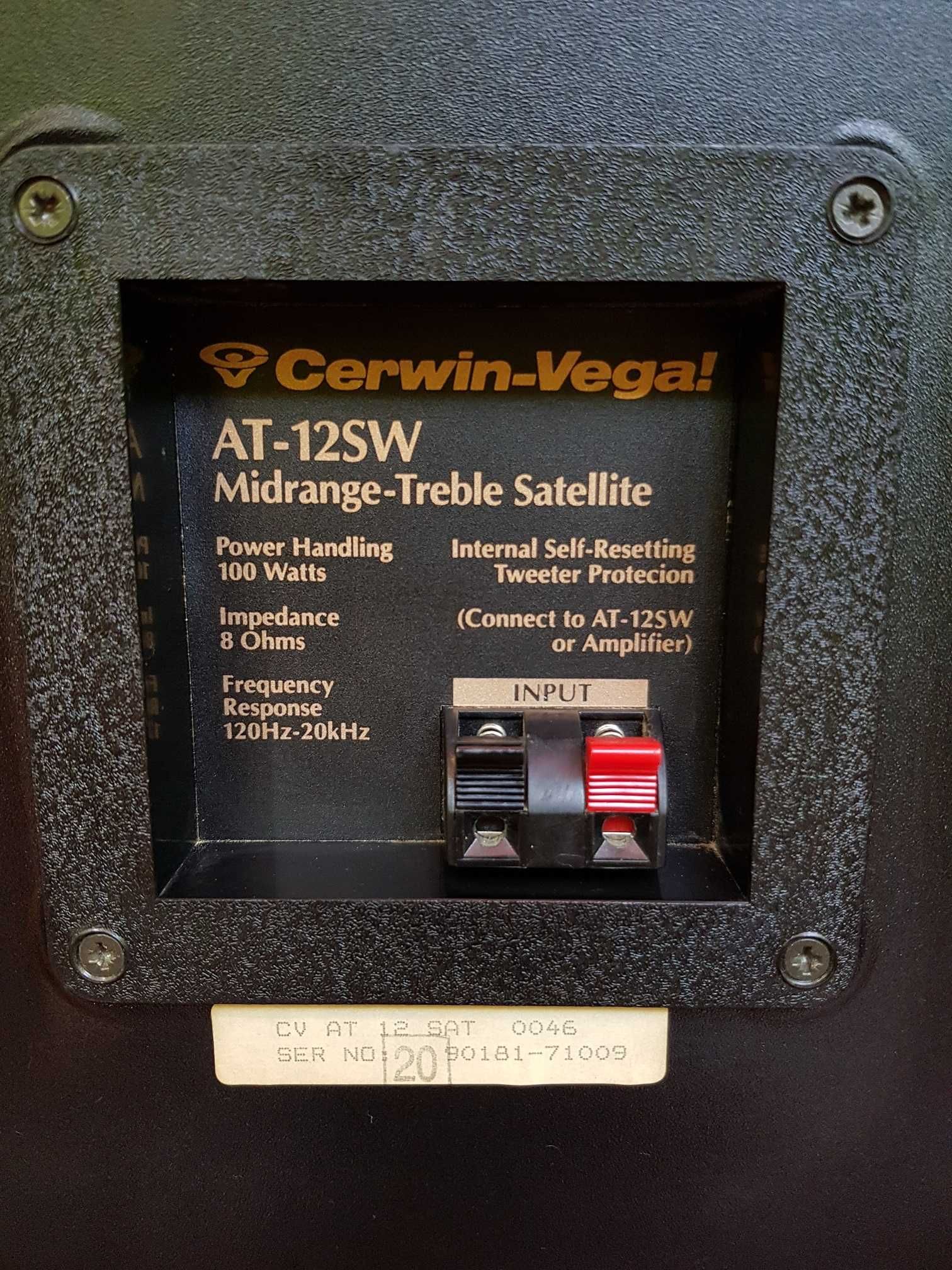 Boxe Cerwin Vega AT-12SW / 100W / 8 Ohm / Protectie Tweetere