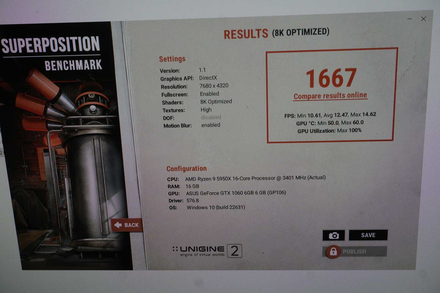 GPU Видео карта Nvidia GeForce GTX 1060 6GB Asus ROG Strix / Вкл.ДДС