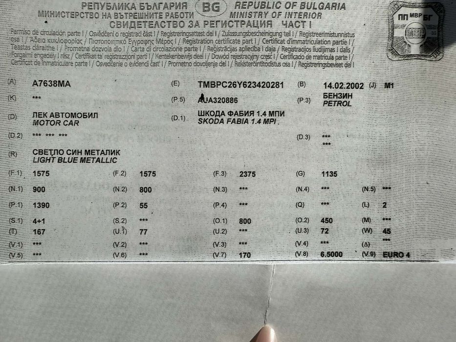 Шкода Фабия 1.4 бензин